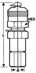 Voss - 9/16 Thread, 6,000 Max psi, Test Point To JIC Swivel - 68mm Long, Pressure Tests - Americas Industrial Supply