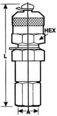 Voss - 9/16 Thread, 6,000 Max psi, Test Point To JIC Swivel - 68mm Long, Pressure Tests - Americas Industrial Supply