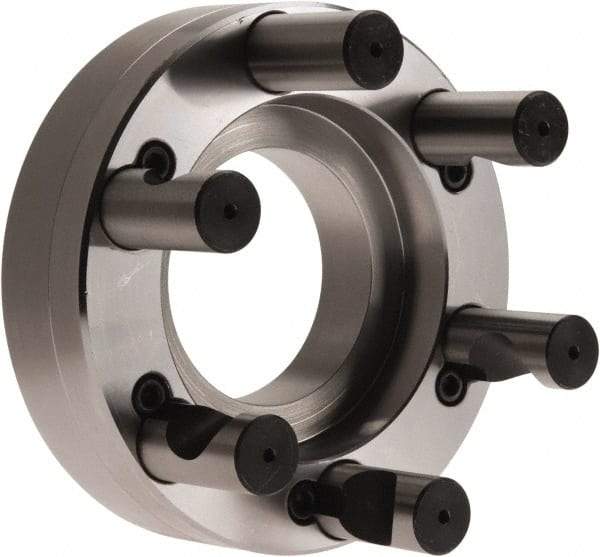 Pratt Burnerd America - Adapter Back Plate for 10" Diam Self Centering Lathe Chucks - D1-6 Mount, 2.86" Through Hole Diam, Steel - Americas Industrial Supply