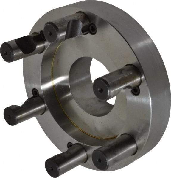 Pratt Burnerd America - Adapter Back Plate for 10" Diam Self Centering Lathe Chucks - D1-8 Mount, 2.86" Through Hole Diam, Steel - Americas Industrial Supply