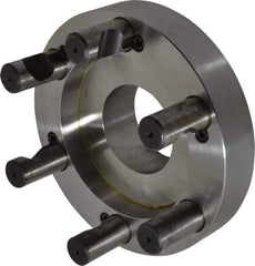 Pratt Burnerd America - Adapter Back Plate for 10" Diam Self Centering Lathe Chucks - D1-8 Mount, 2.86" Through Hole Diam, Steel - Americas Industrial Supply