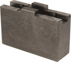 H & R Manufacturing - 5 to 6" Chuck Capacity, Tongue & Groove Attachment, Square Soft Lathe Chuck Jaw - Steel, 1-1/4" Btw Mount Hole Ctrs, 2-3/16" Long x 3/4" Wide x 1-3/8" High, 5/16" Groove - Americas Industrial Supply