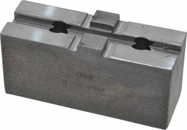 H & R Manufacturing - 8" Chuck Capacity, Tongue & Groove Attachment, Square Soft Lathe Chuck Jaw - Steel, 1-3/4" Btw Mount Hole Ctrs, 3-1/2" Long x 1-1/4" Wide x 1-5/8" High, 5/16" Groove - Americas Industrial Supply