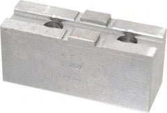 H & R Manufacturing - 10" Chuck Capacity, Tongue & Groove Attachment, Square Soft Lathe Chuck Jaw - Steel, 2-1/8" Btw Mount Hole Ctrs, 4-1/4" Long x 1-1/2" Wide x 1-7/8" High, 1/2" Groove - Americas Industrial Supply