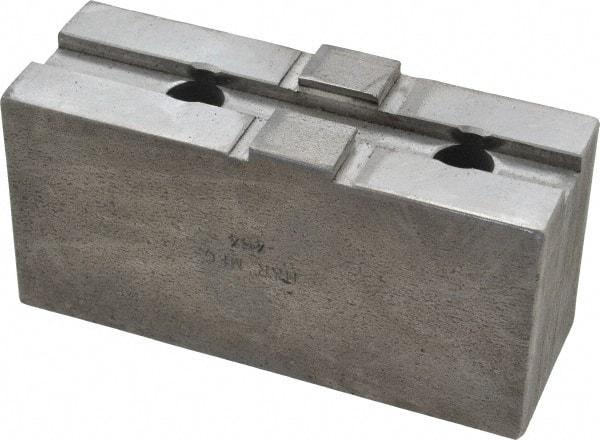 H & R Manufacturing - 12" Chuck Capacity, Tongue & Groove Attachment, Square Soft Lathe Chuck Jaw - Steel, 2-1/2" Btw Mount Hole Ctrs, 4-7/8" Long x 1-3/4" Wide x 2-3/8" High, 1/2" Groove - Americas Industrial Supply