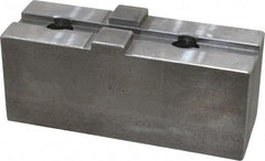 H & R Manufacturing - 15" Chuck Capacity, Tongue & Groove Attachment, Square Soft Lathe Chuck Jaw - Steel, 3" Btw Mount Hole Ctrs, 5-5/8" Long x 2" Wide x 2-5/16" High, 1/2" Groove - Americas Industrial Supply