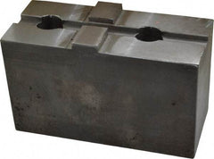 H & R Manufacturing - 24 to 36" Chuck Capacity, Tongue & Groove Attachment, Square Soft Lathe Chuck Jaw - Steel, 3" Btw Mount Hole Ctrs, 5-5/8" Long x 2-1/2" Wide x 3-5/16" High, 1/2" Groove - Americas Industrial Supply
