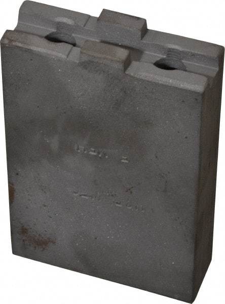 H & R Manufacturing - 5 to 6" Chuck Capacity, Tongue & Groove Attachment, Square Soft Lathe Chuck Jaw - Steel, 1-1/4" Btw Mount Hole Ctrs, 2-3/16" Long x 3/4" Wide x 3-3/8" High, 5/16" Groove - Americas Industrial Supply