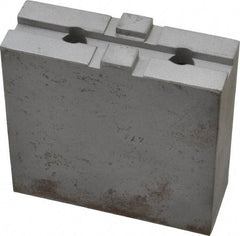 H & R Manufacturing - 8" Chuck Capacity, Tongue & Groove Attachment, Square Soft Lathe Chuck Jaw - Steel, 1-3/4" Btw Mount Hole Ctrs, 3-1/2" Long x 1-1/4" Wide x 3-3/8" High, 5/16" Groove - Americas Industrial Supply