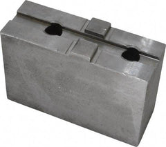 H & R Manufacturing - 15" Chuck Capacity, Tongue & Groove Attachment, Square Soft Lathe Chuck Jaw - Steel, 3" Btw Mount Hole Ctrs, 5-5/8" Long x 2" Wide x 3-13/16" High, 1/2" Groove - Americas Industrial Supply