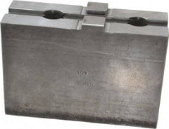 H & R Manufacturing - 18 to 21" Chuck Capacity, Tongue & Groove Attachment, Square Soft Lathe Chuck Jaw - Steel, 3" Btw Mount Hole Ctrs, 5-5/8" Long x 2" Wide x 3-13/16" High, 1/2" Groove - Americas Industrial Supply