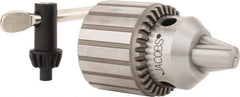 Jacobs - JT33, 1 to 12.7mm Capacity, Tapered Mount Drill Chuck - Keyed, 51.82mm Sleeve Diam, 69.6mm Open Length - Exact Industrial Supply