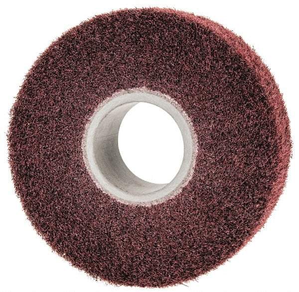 3M - 6" Diam Aluminum Oxide Finishing Flap Wheel - 2" Hole, 2" Wide, Density 7, Nonwoven, Medium Grade, 3,400 Max RPM - Americas Industrial Supply