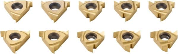 Seco - 16ER & 16NR Internal/External Right Hand Partial Profile 55° Laydown Threading Insert - Grade CP500, TiAlN/TiN Coated Carbide, 9.525" Inscribed Circle - Americas Industrial Supply