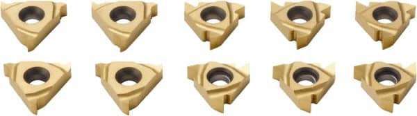 Seco - 16ER & 16NR Internal/External Right Hand Partial Profile 60° Laydown Threading Insert - Grade CP500, TiAlN/TiN Coated Carbide, 9.525" Inscribed Circle - Americas Industrial Supply