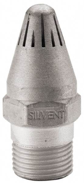 Silvent - Blow Gun High Force Nozzle - 3/8 MPT, 1.81" Hose Length, Aluminum, 145 psi, 238°F - Americas Industrial Supply