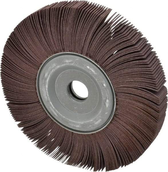 Merit Abrasives - 8" Diam, 180 Grit Aluminum Oxide Unmounted Flap Wheel - 1" Hole, 1" Wide, Coated, Very Fine Grade, 4,500 Max RPM , Cloth Backing - Americas Industrial Supply