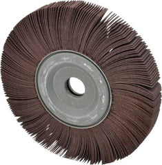 Merit Abrasives - 8" Diam, 180 Grit Aluminum Oxide Unmounted Flap Wheel - 1" Hole, 1" Wide, Coated, Very Fine Grade, 4,500 Max RPM , Cloth Backing - Americas Industrial Supply