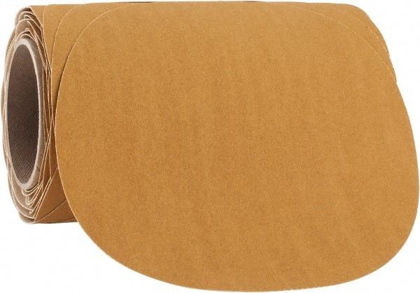 3M - 8" Diam, 120 Grit FEPA, Aluminum Oxide Adhesive PSA Disc - Fine Grade, Gold, F Weighted Backing, Flexible, Use with Random Orbital Sanders - Americas Industrial Supply