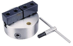Bison - 2 Jaws, 10" Diam, Self Centering Manual Lathe Chuck - Plain Back Mount Spindle, Reversible, 2,000 Max RPM, 2.9921" Through Hole Diam, 0.001" Axial Runout, 0.0016" Radial Runout, Cast Iron - Americas Industrial Supply