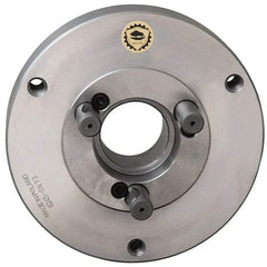 Bison - Adapter Back Plate for 15-3/4" Diam Self Centering Lathe Chucks - D1-8 Mount, 5.358" Through Hole Diam, 11-3/4" OD, Steel - Americas Industrial Supply
