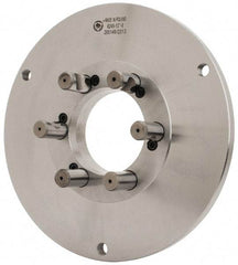 Bison - Adapter Back Plate for 12-1/2" Diam Self Centering Lathe Chucks - D1-6 Mount, 4.055" Through Hole Diam, 7.086mm ID, 12.4" OD, 3/4" Flange Height, Steel - Americas Industrial Supply