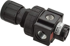 Parker - 3/8 NPT Port, 40 CFM, Zinc Economy Regulator - 2 to 125 psi Range, 300 Max psi Supply Pressure, 1/4" Gauge Port Thread, 2" Wide x 4.44" High - Americas Industrial Supply