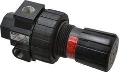 Parker - 3/8 NPT Port, 60 CFM, Zinc Compact Regulator - 2 to 125 psi Range, 250 Max psi Supply Pressure, 1/4" Gauge Port Thread, 2.81" Wide x 6.08" High - Americas Industrial Supply