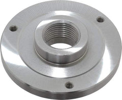 Bison - Adapter Back Plate for 5" Diam Self Centering Lathe Chucks - 1-1/2 - 8 Mount, 1.515" Through Hole Diam, 2.164mm ID, 5" OD, 0.51" Flange Height, Steel - Americas Industrial Supply
