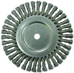 8" Diameter - 5/8" Arbor Hole - Cable Twist Steel Wire Straight Wheel - Americas Industrial Supply