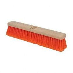 PRO-SOURCE - 18" General Purpose Polypropylene Push Broom - 3" Bristle Length, Plastic Block, Bolt-On Handle Connection, Handle Sold Separately - Americas Industrial Supply