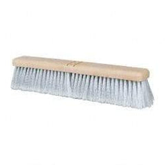 PRO-SOURCE - 18" General Purpose Polypropylene Push Broom - 3" Bristle Length, Plastic Block, Bolt-On Handle Connection, Handle Sold Separately - Americas Industrial Supply