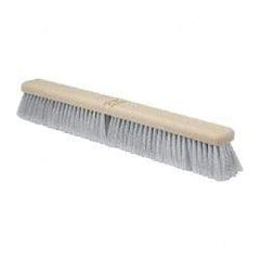 PRO-SOURCE - 24" General Purpose Polypropylene Push Broom - 3" Bristle Length, Plastic Block, Bolt-On Handle Connection, Handle Sold Separately - Americas Industrial Supply