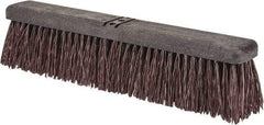PRO-SOURCE - 18" Heavy Duty Palmyra Push Broom - 4" Bristle Length, Plastic Block, Bolt-On Handle Connection, Handle Sold Separately - Americas Industrial Supply