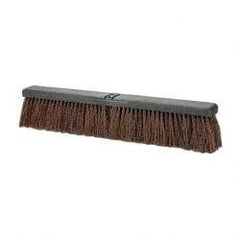 PRO-SOURCE - 24" Heavy Duty Palmyra Push Broom - 4" Bristle Length, Plastic Block, Bolt-On Handle Connection, Handle Sold Separately - Americas Industrial Supply