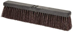 PRO-SOURCE - 18" Heavy Duty Polypropylene Push Broom - 3-1/4" Bristle Length, Plastic Block, Bolt-On Handle Connection, Handle Sold Separately - Americas Industrial Supply