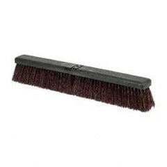 PRO-SOURCE - 24" Heavy Duty Polypropylene Push Broom - 3-1/4" Bristle Length, Plastic Block, Bolt-On Handle Connection, Handle Sold Separately - Americas Industrial Supply