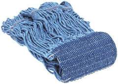 PRO-SOURCE - 5" Blue Head Band, Small Blended Fiber Loop End Mop Head - 4 Ply, Clamp Jaw Connection, Use for General Purpose - Americas Industrial Supply
