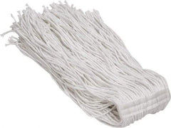 PRO-SOURCE - 1-1/4" White Head Band, Large Rayon Cut End Mop Head - 4 Ply, Clamp Jaw Connection, Use for General Purpose - Americas Industrial Supply