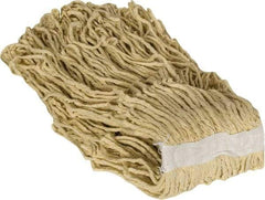 PRO-SOURCE - 1-1/4" White Head Band, Large Blended Fiber Cut End Mop Head - 4 Ply, Clamp Jaw Connection, Use for General Purpose - Americas Industrial Supply