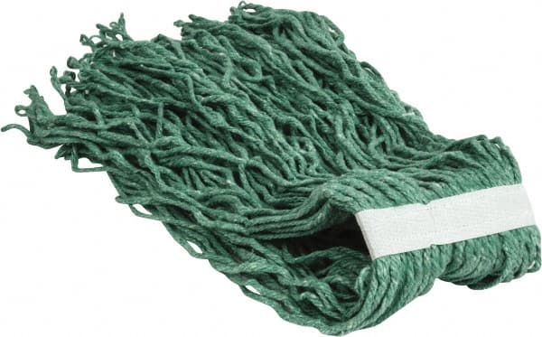 PRO-SOURCE - 1-1/4" White Head Band, Large Blended Fiber Cut End Mop Head - 4 Ply, Clamp Jaw Connection, Use for General Purpose - Americas Industrial Supply