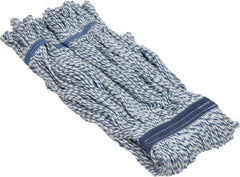 PRO-SOURCE - 1-1/4" White Head Band, Small Synthetic Loop End Mop Head - 4 Ply, Clamp Jaw Connection, Use for Finishing - Americas Industrial Supply