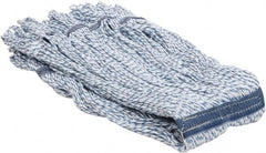 PRO-SOURCE - 1-1/4" White Head Band, Large Synthetic Loop End Mop Head - 4 Ply, Clamp Jaw Connection, Use for Finishing - Americas Industrial Supply