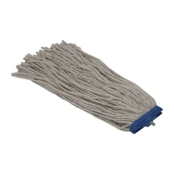PRO-SOURCE - 1" White Head Band, Large Cotton Cut End Mop Head - 4 Ply, Screw On Connection, Use for Heavy Duty Floor Cleaning - Americas Industrial Supply