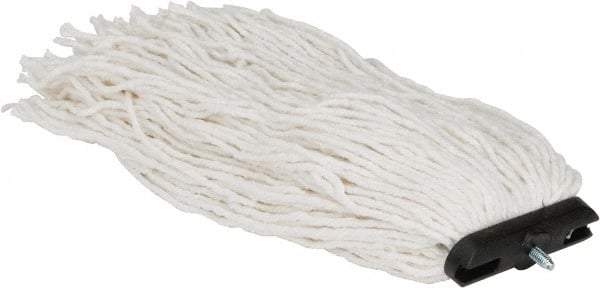 PRO-SOURCE - 1" White Head Band, Large Rayon Cut End Mop Head - 4 Ply, Screw On Connection, Use for Heavy Duty Floor Cleaning - Americas Industrial Supply