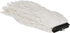 PRO-SOURCE - 1" White Head Band, Large Rayon Cut End Mop Head - 4 Ply, Screw On Connection, Use for Heavy Duty Floor Cleaning - Americas Industrial Supply