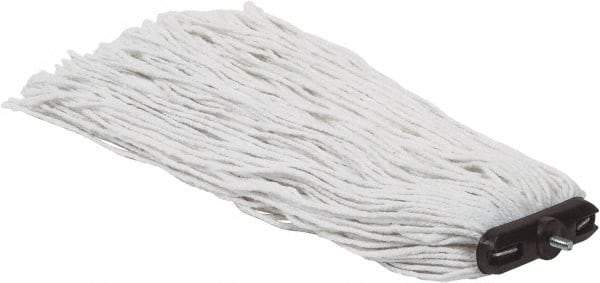 PRO-SOURCE - 1" White Head Band, X-Large Rayon Cut End Mop Head - 4 Ply, Screw On Connection, Use for Heavy Duty Floor Cleaning - Americas Industrial Supply