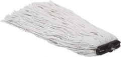 PRO-SOURCE - 1" White Head Band, X-Large Rayon Cut End Mop Head - 4 Ply, Screw On Connection, Use for Heavy Duty Floor Cleaning - Americas Industrial Supply