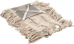 PRO-SOURCE - 36" Long x 5" Wide Yarn Blend Dust Mop Head - Tie-On, White - Americas Industrial Supply