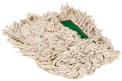 PRO-SOURCE - 24" Long x 3-1/2" Wide Yarn Blend Dust Mop Head - Snap-On, Green, Looped Head, Launderable - Americas Industrial Supply